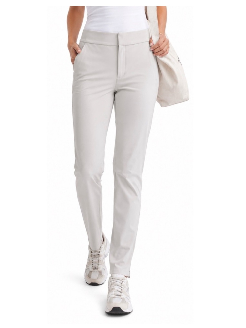 Athleta Stellar Performance Trousers Women's 6 Gray Travel Pants